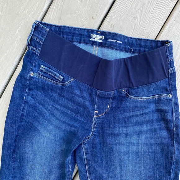 Levi’s - Woman’s SIGNATURE GOLD maternity blue denim skinny jeans, Size: SP - Picture 3 of 8
